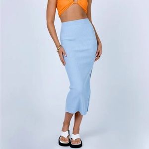 Princess Polly Blue Midi Skirt (sold out online)